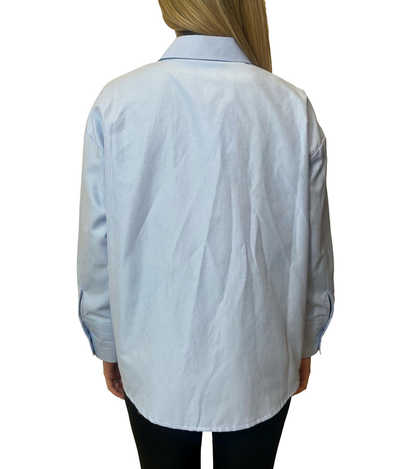 Dixie Camicia Over Celeste Donna