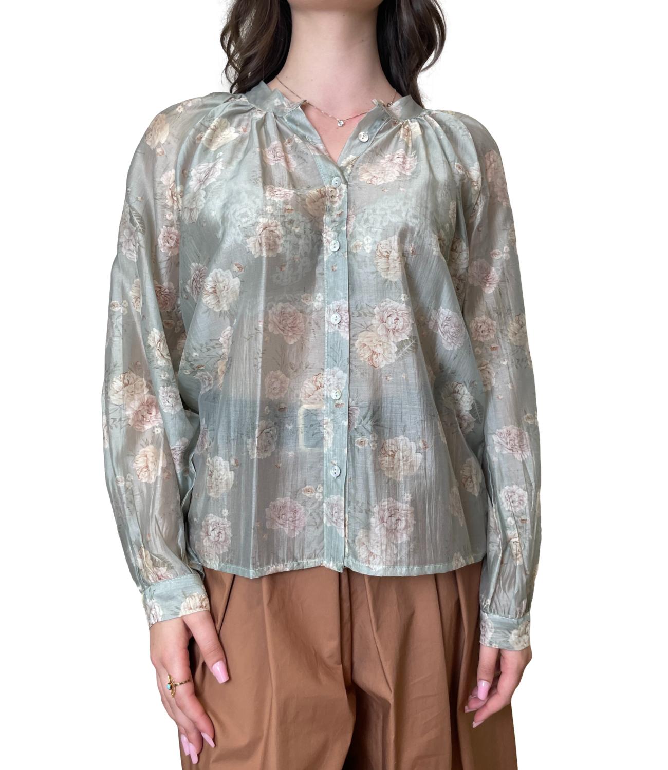 Dixie Camicia Floreale Salvia Donna