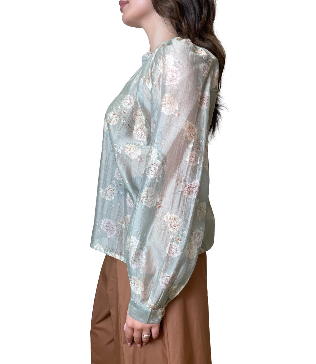 Dixie Camicia Floreale Salvia Donna