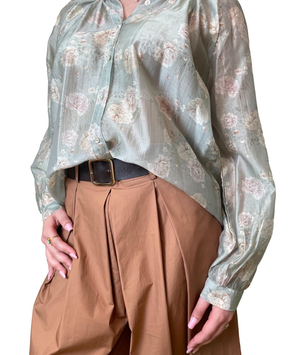 Dixie Camicia Floreale Salvia Donna