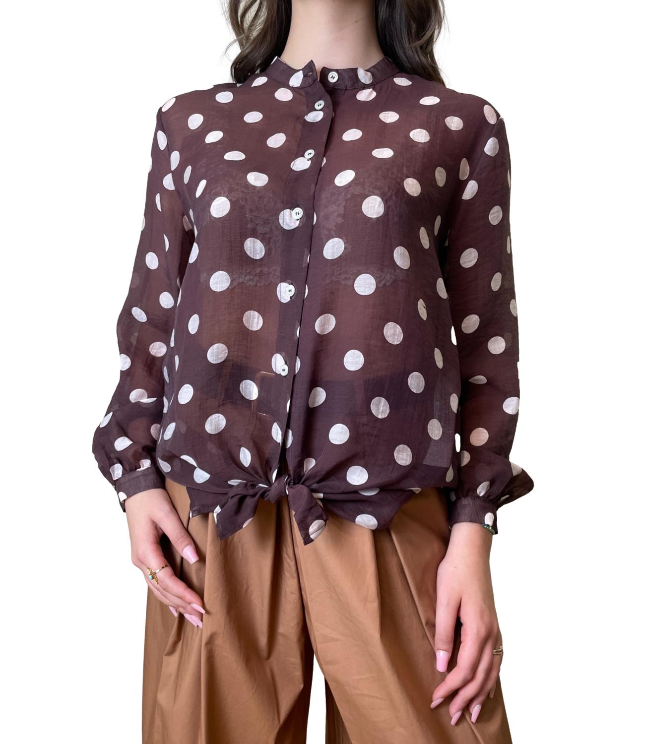 Dixie Camicia Pois Moro Donna