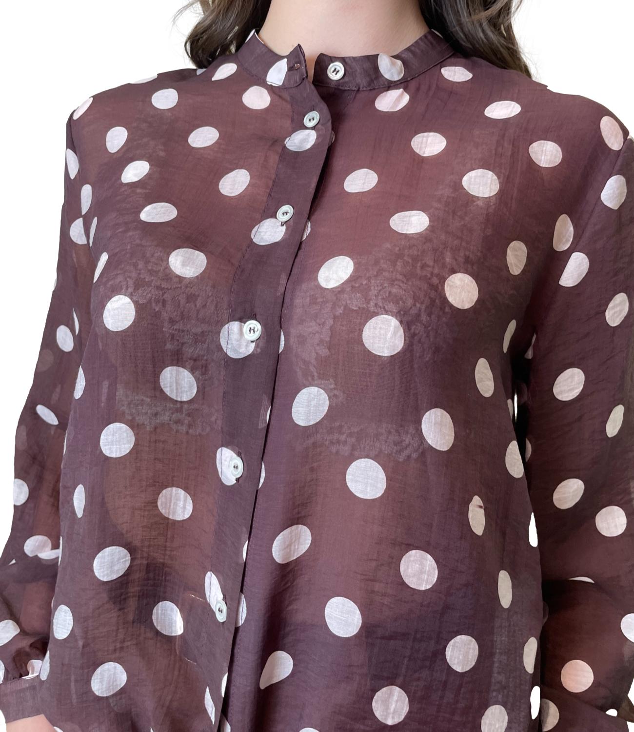 Dixie Camicia Pois Moro Donna