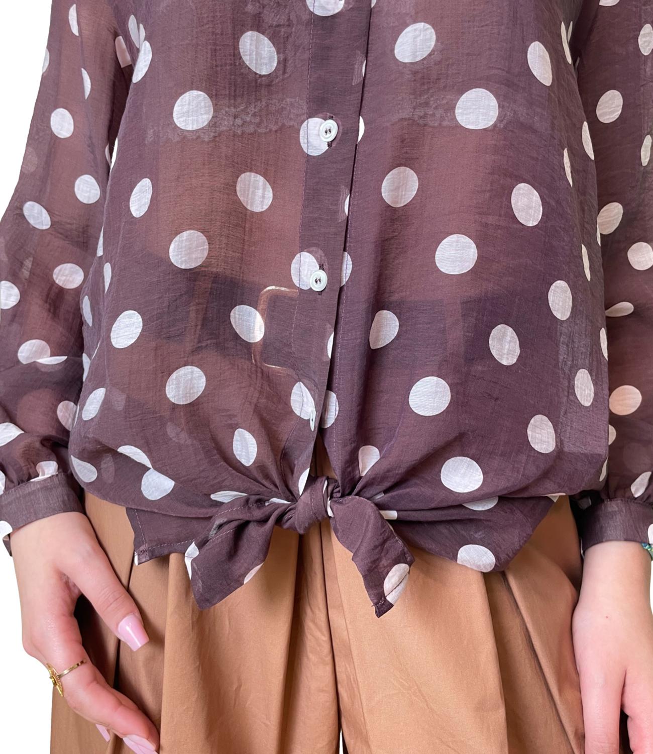 Dixie Camicia Pois Moro Donna