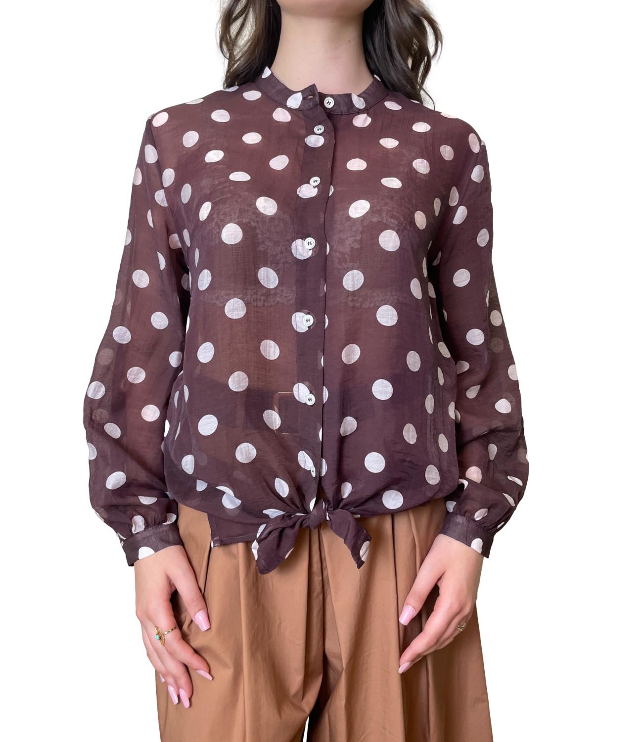 Dixie Camicia Pois Moro Donna