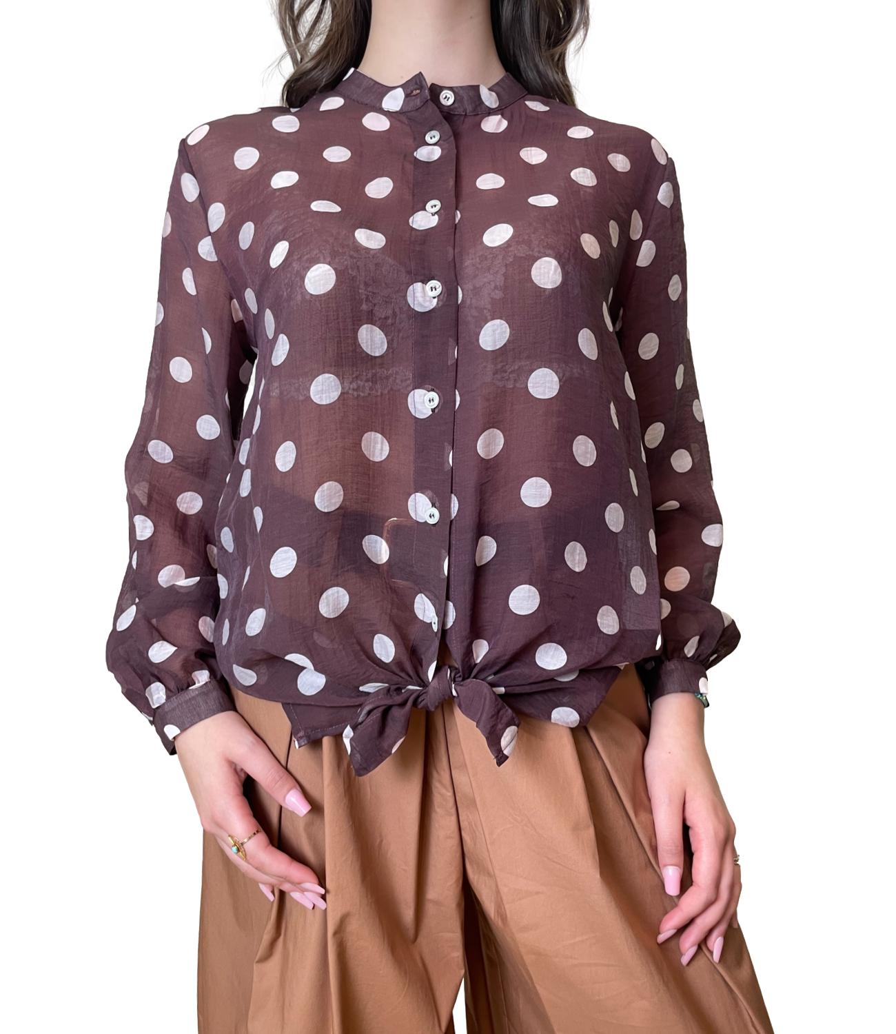 Dixie Camicia Pois Moro Donna