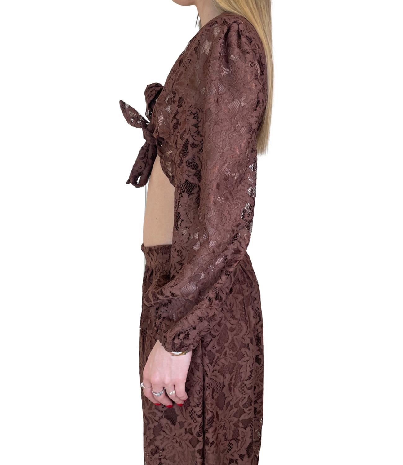 Dixie Camicia Pizzo Moro Donna