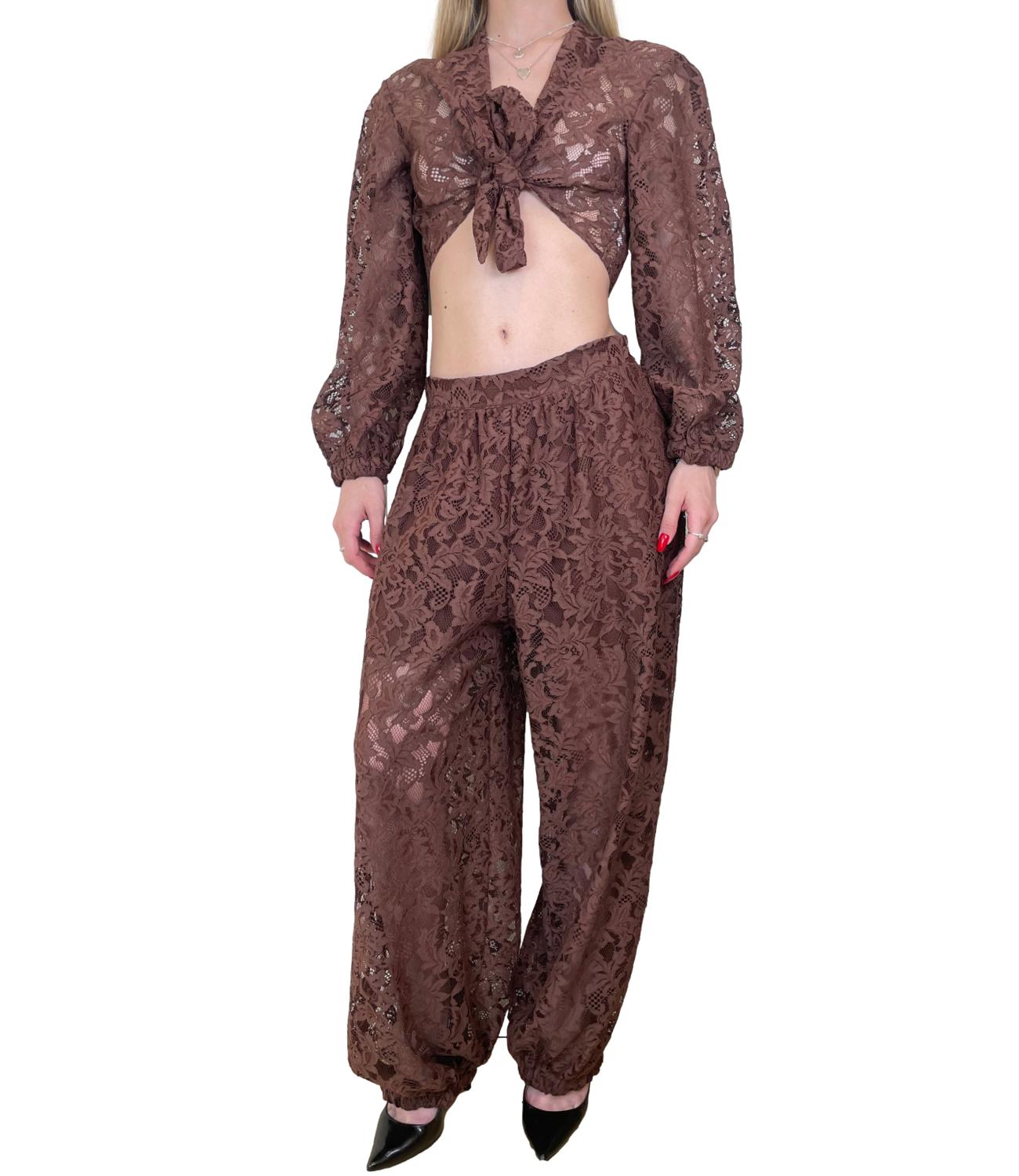 Dixie Camicia Pizzo Moro Donna