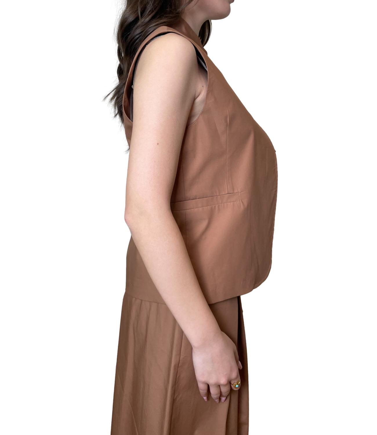 Dixie Gilet Cognac Donna