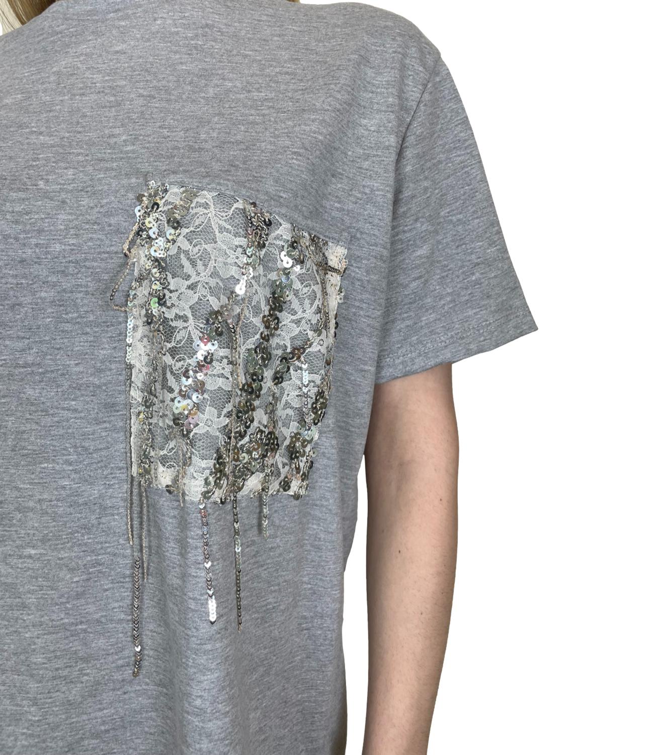 Dixie T-Shirt Grigio Chiaro da Donna