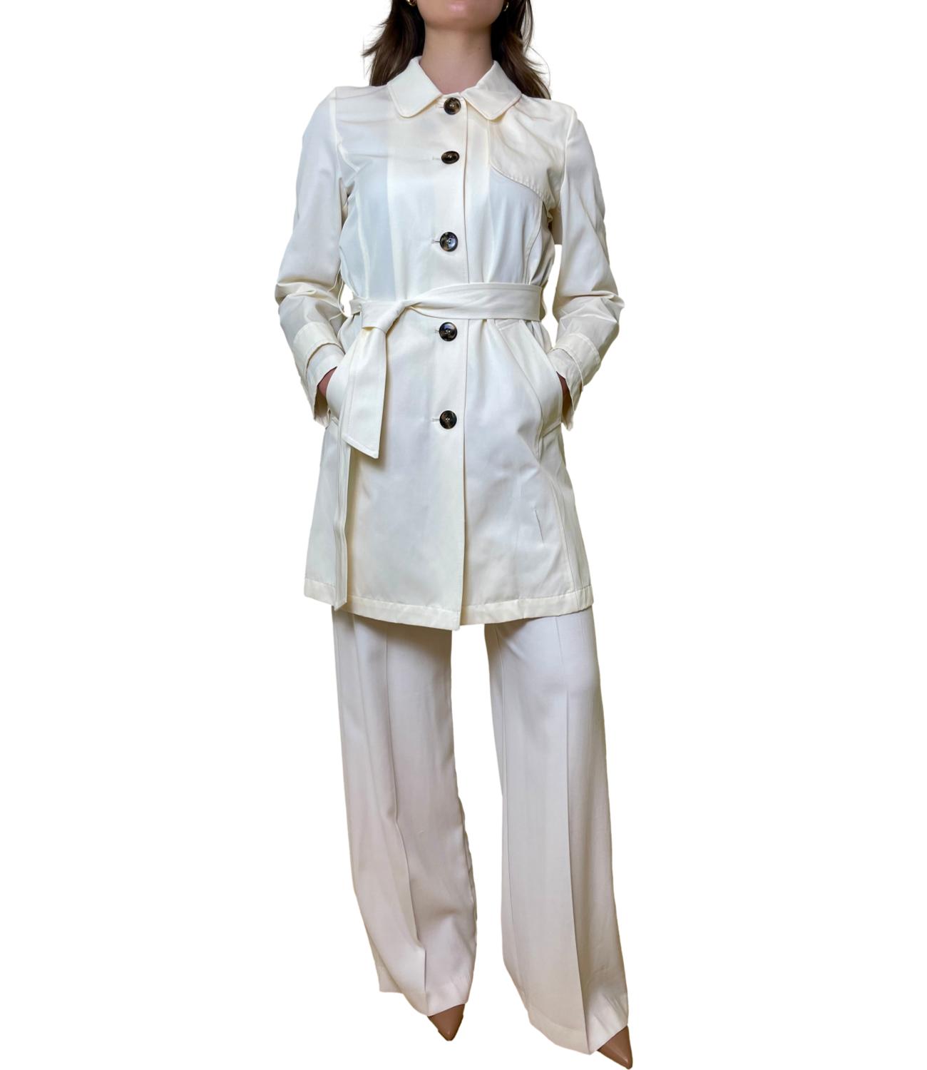 Emme Marella Impermeabile/Trench Bianco Lana da Donna