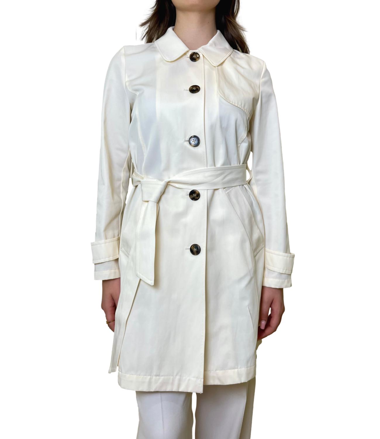Emme Marella Impermeabile/Trench Bianco Lana da Donna