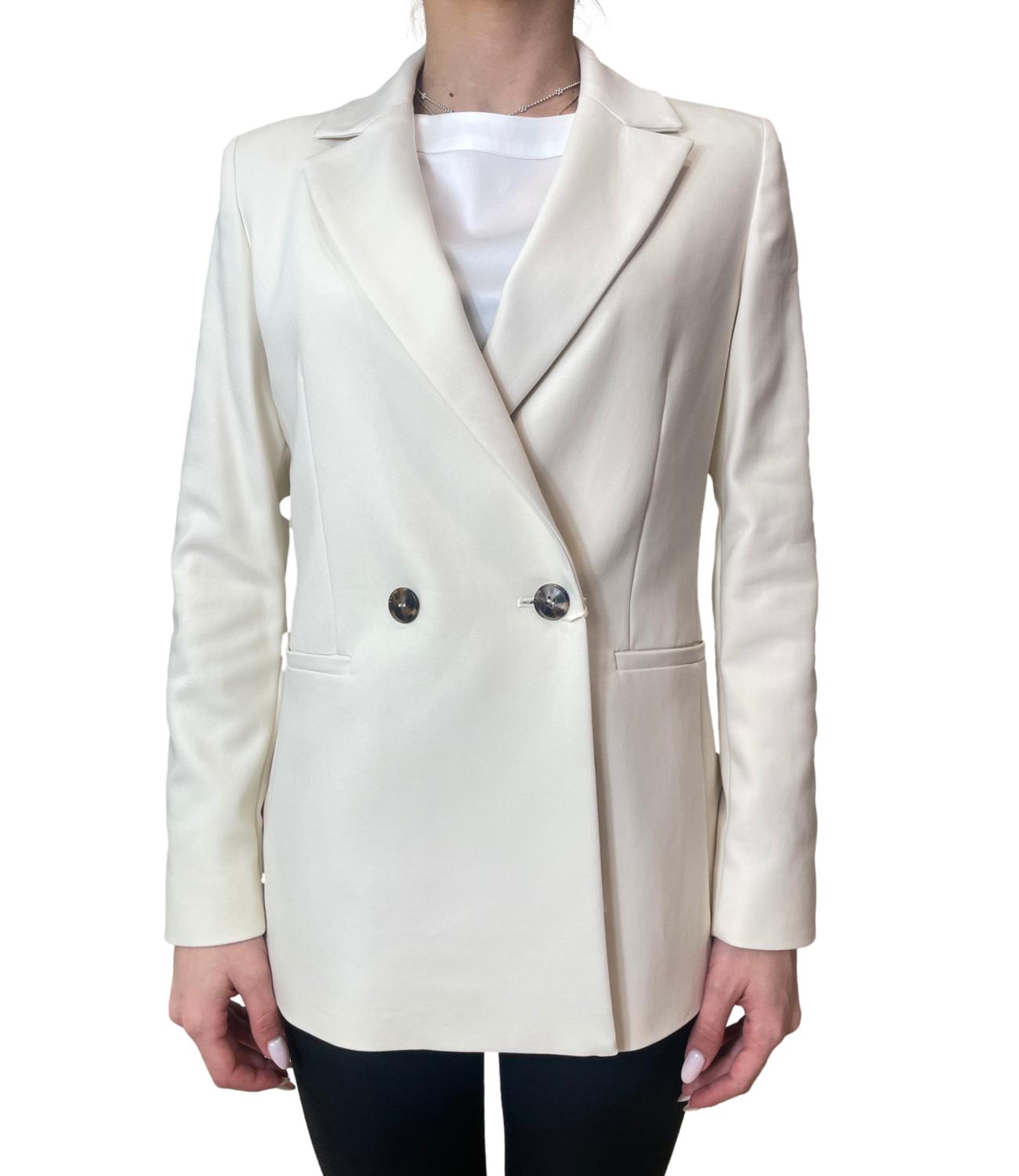 Emme Marella Giacca Bianco Lana da Donna