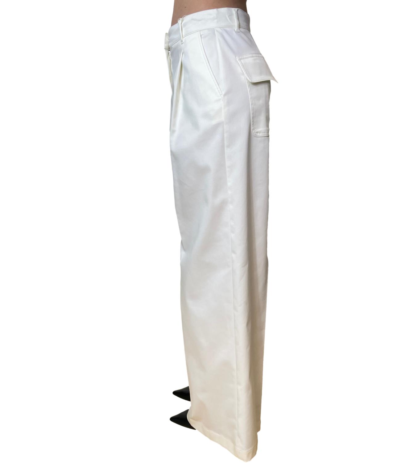 Emme Marella Pantaloni Emmaceri Bianco Lana Donna