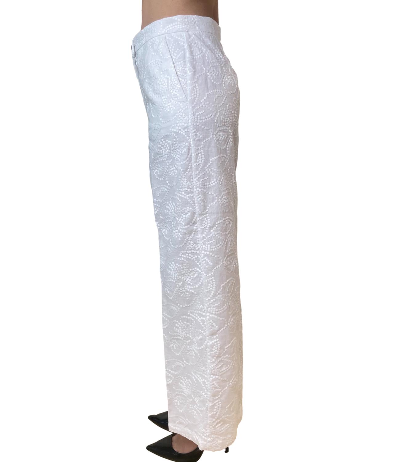 Emme Marella Pantalone Bianco Ottico da Donna