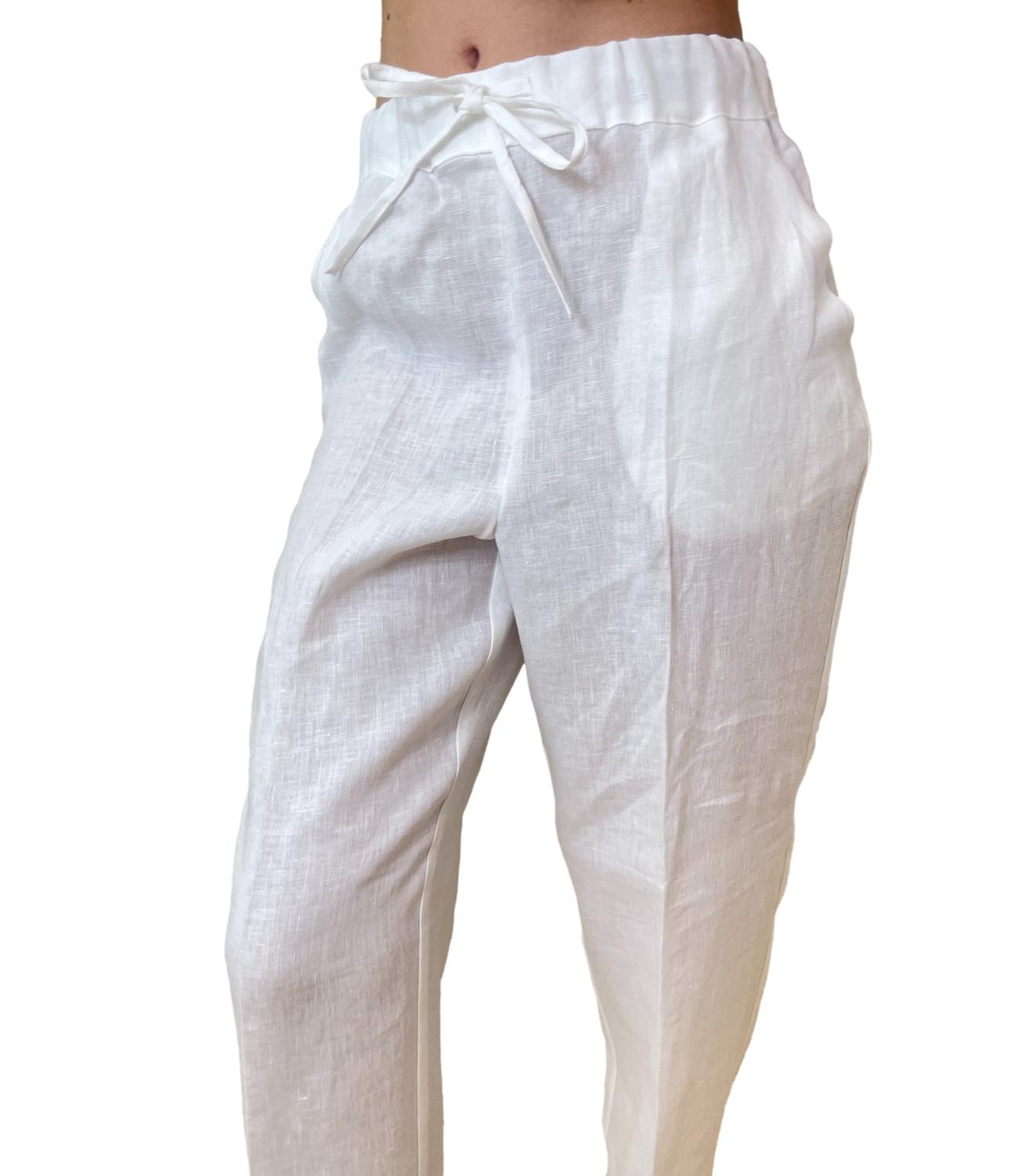 Emme Marella Pantalone Bianco da Donna