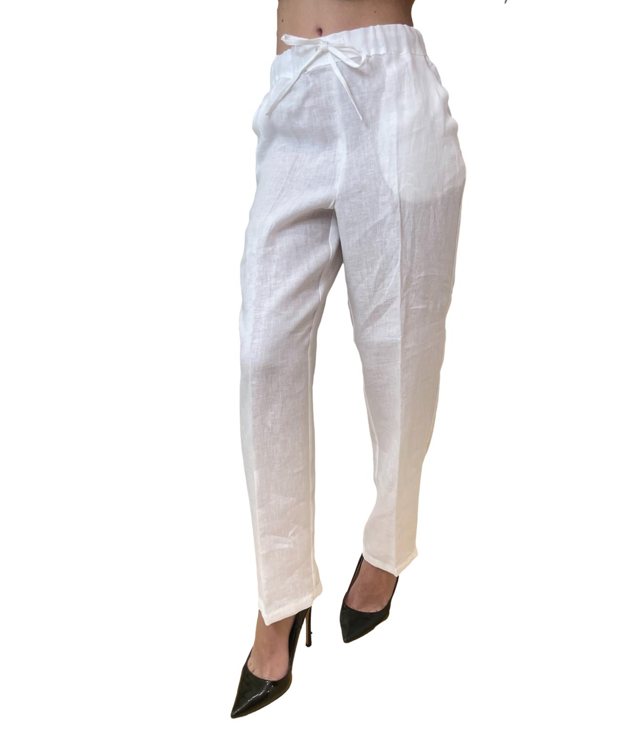 Emme Marella Pantalone Bianco da Donna