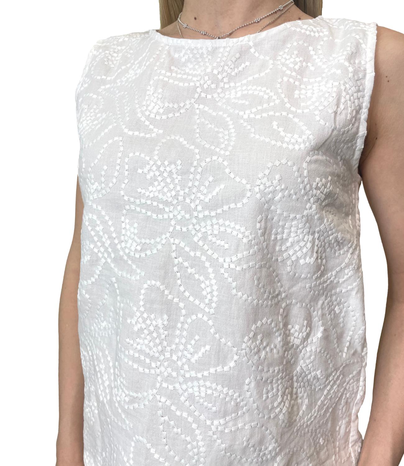 Emme Marella Top Emmvetro Bianco Ottico Donna