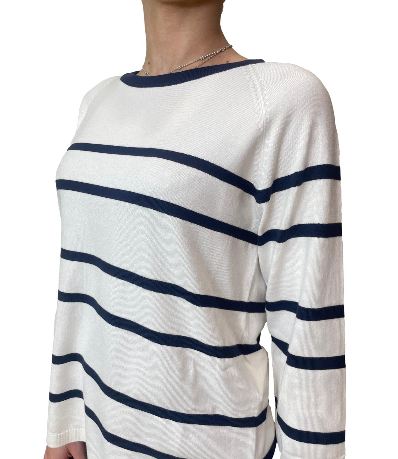 Emme Marella Maglia Bianco Blu da Donna
