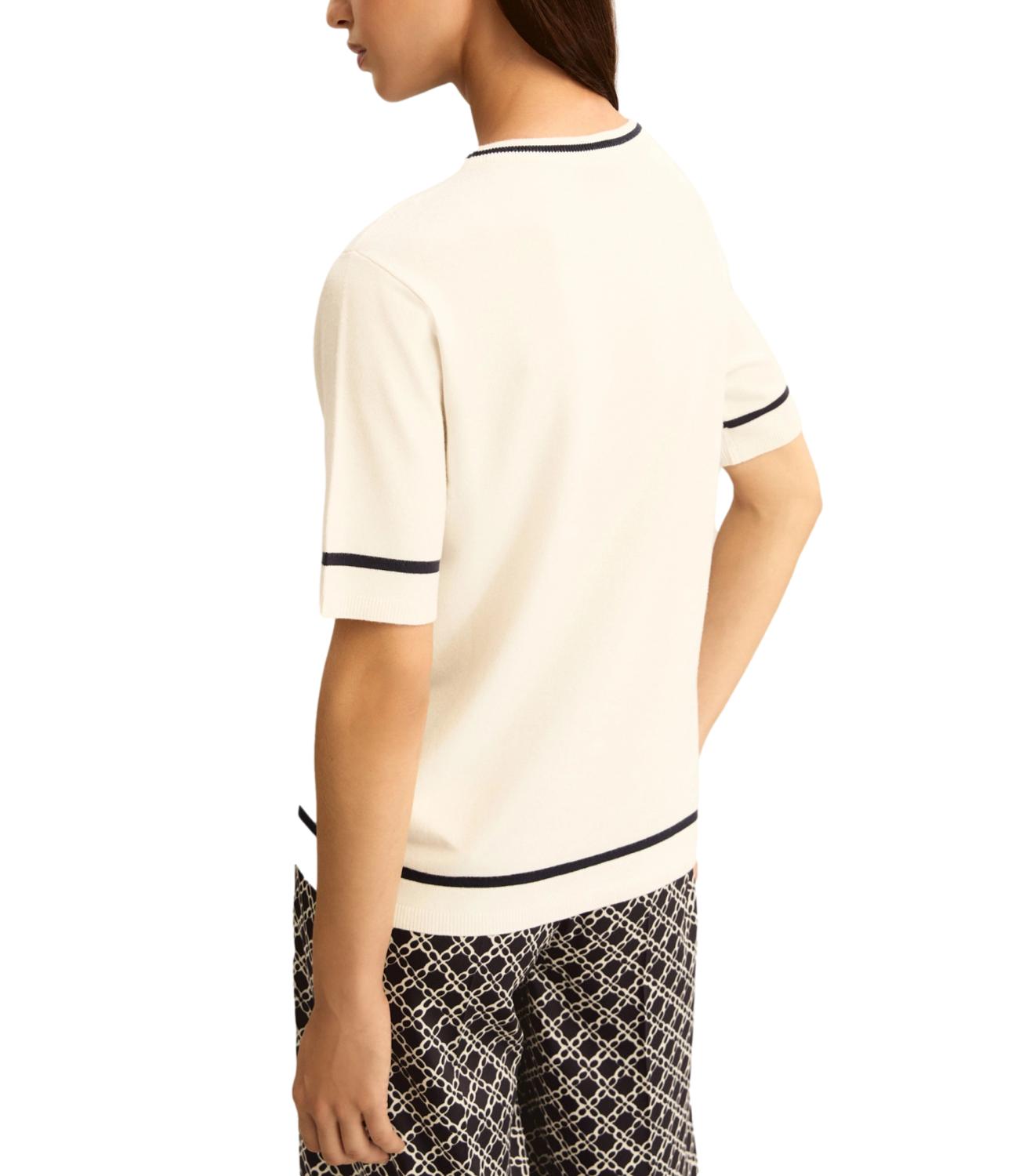 Emme Marella Maglia Bianco Blu da Donna