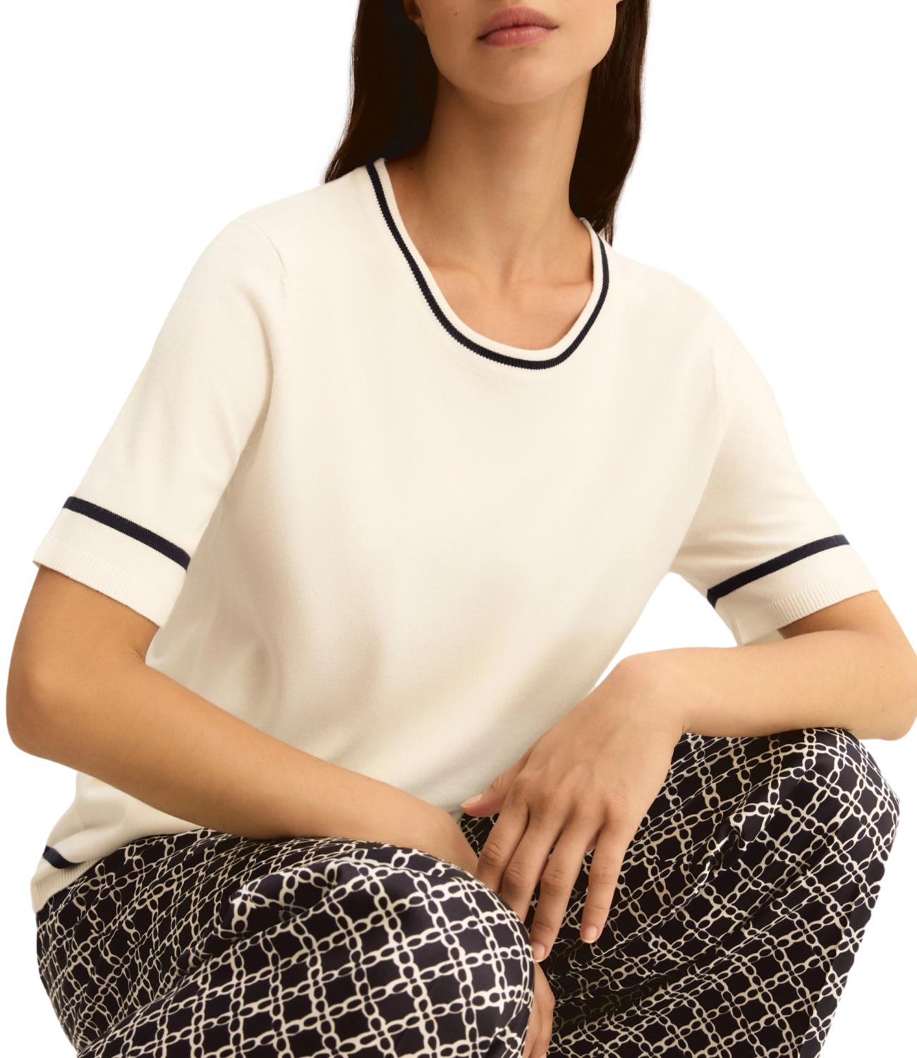 Emme Marella Maglia Bianco Blu da Donna