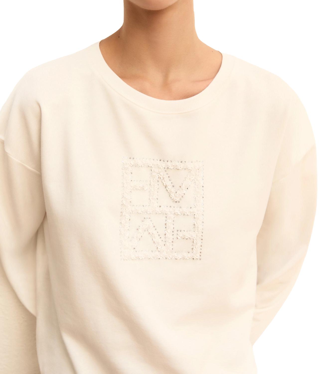 Emme Marella Felpa Emmarmony Bianco Lana Donna