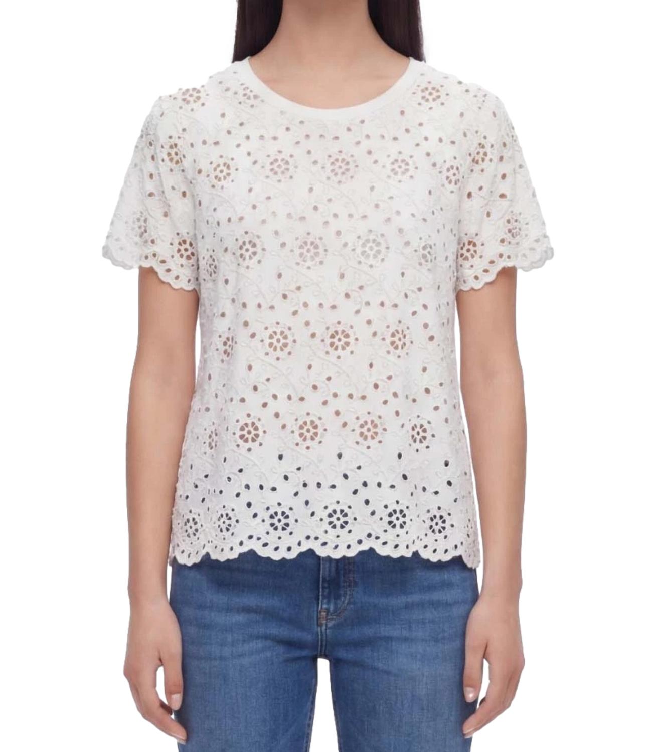 Emme Marella T-shirt Emmveletta Bianco Ottico Donna