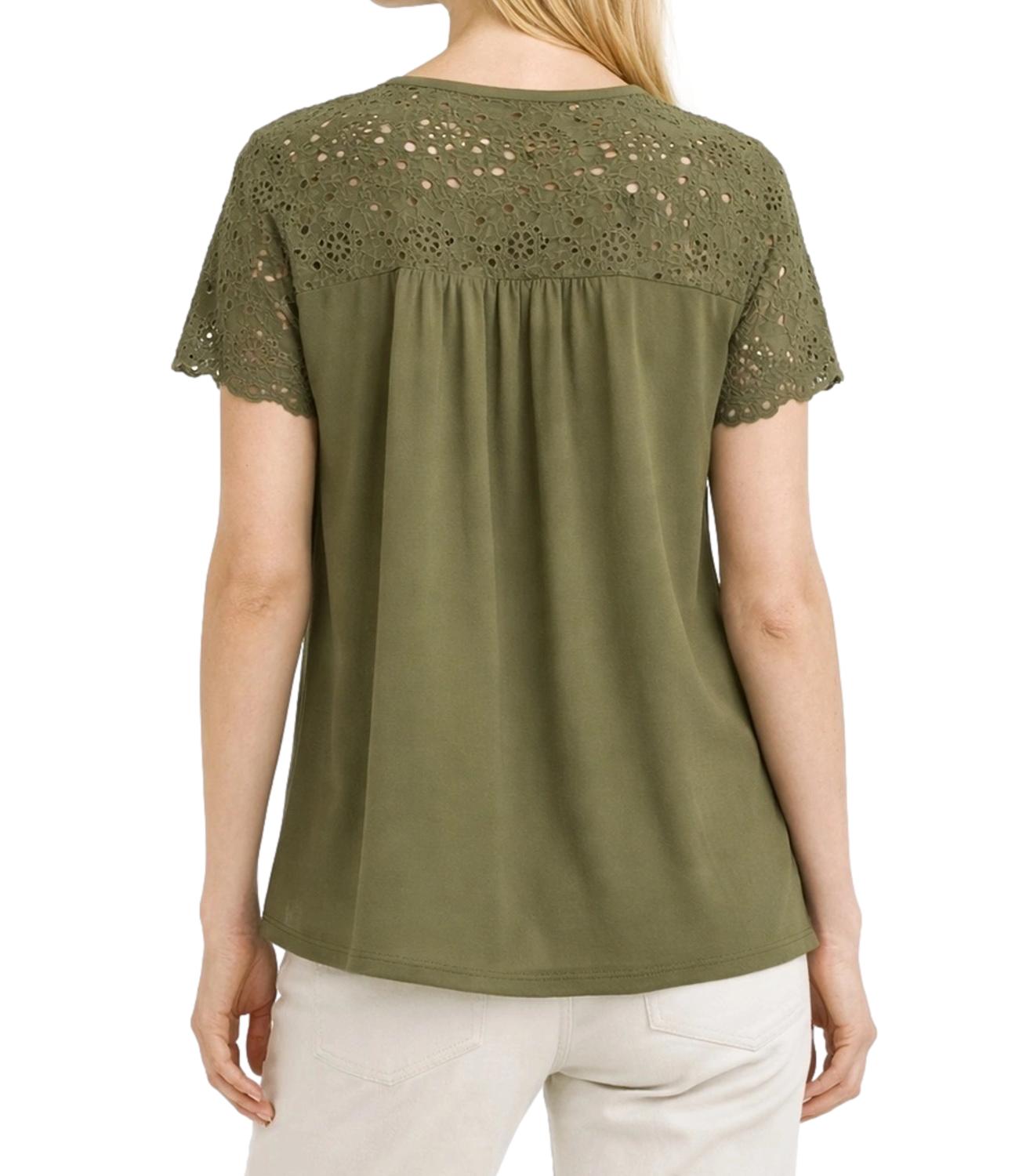 Emme Marella T-Shirt Verde Militare da Donna