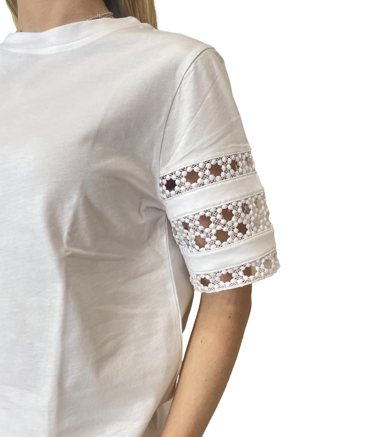 Emme Marella t-shier Emmape bianco ottico donna