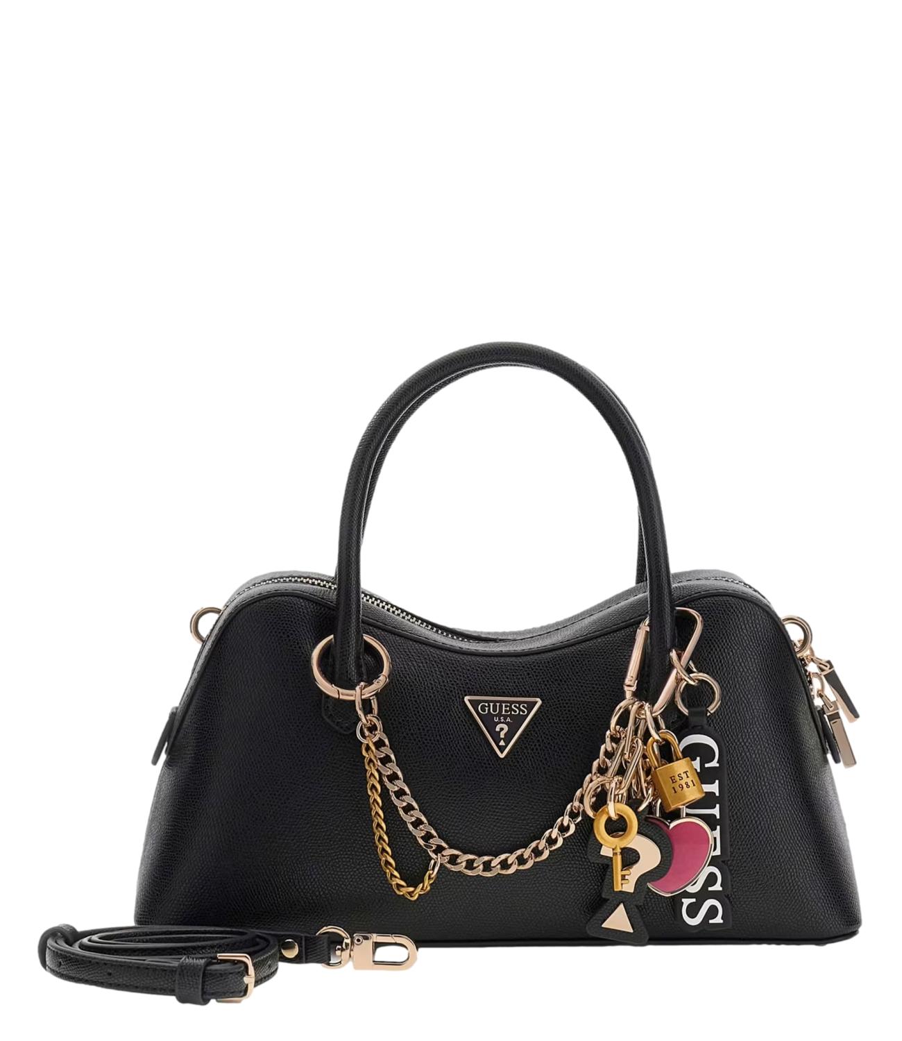 GUESS borsa Davina Satchel nera donna