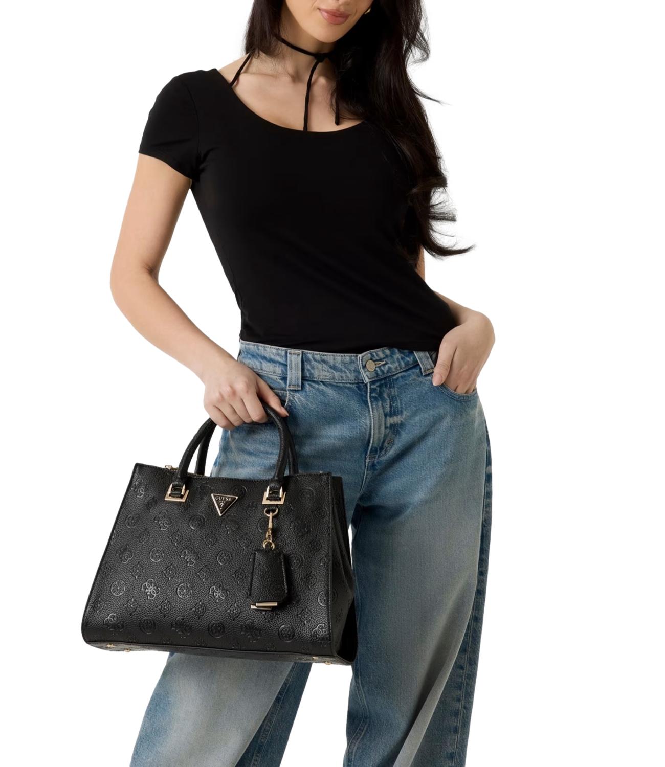 Guess Borsa Cresidia Black Logo Donna