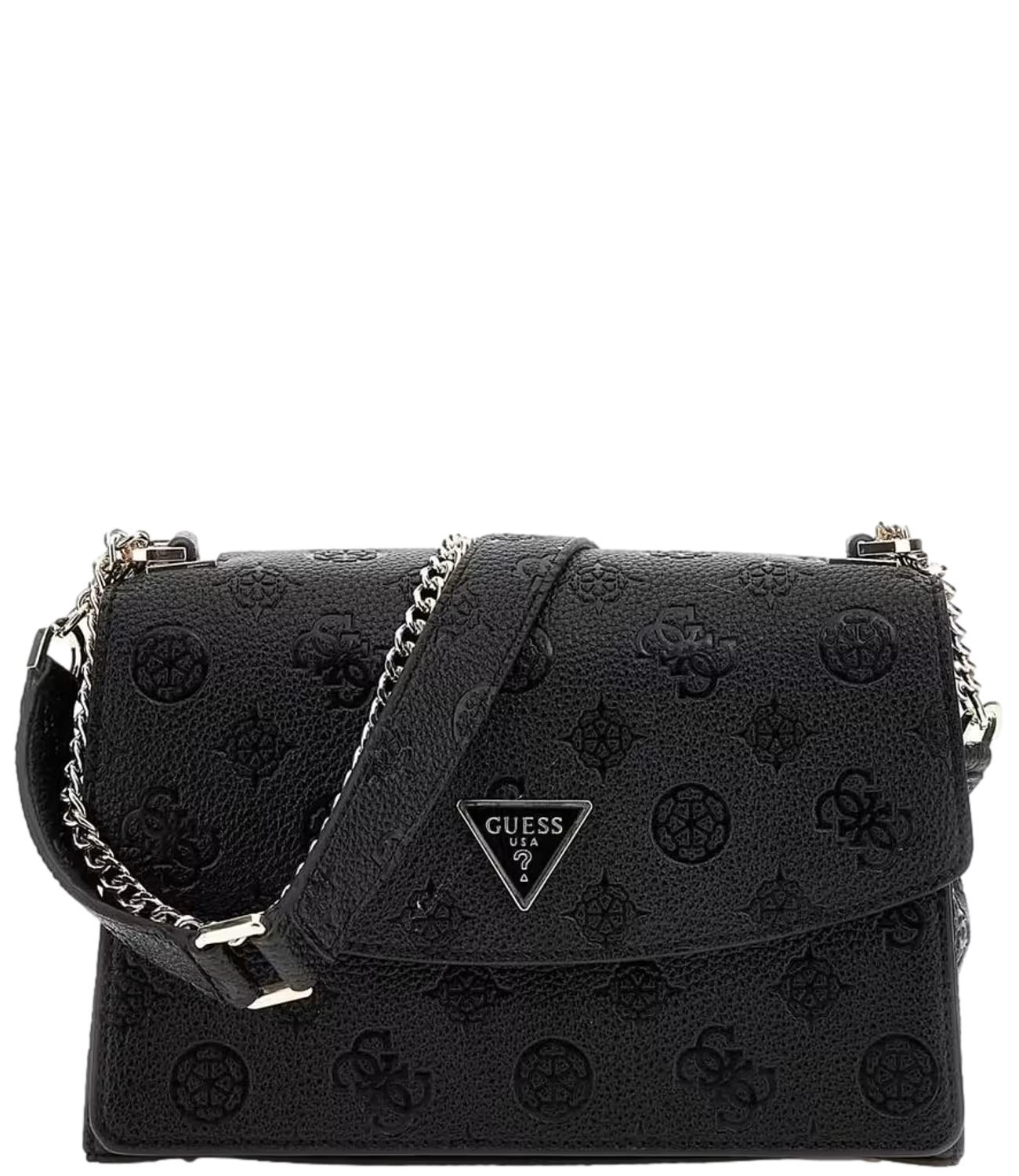 Guess Borsa Tracolla Cresidia Black Logo Donna