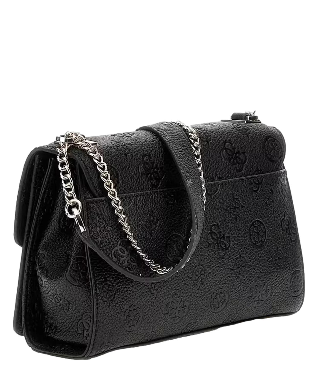 Guess Borsa Tracolla Cresidia Black Logo Donna