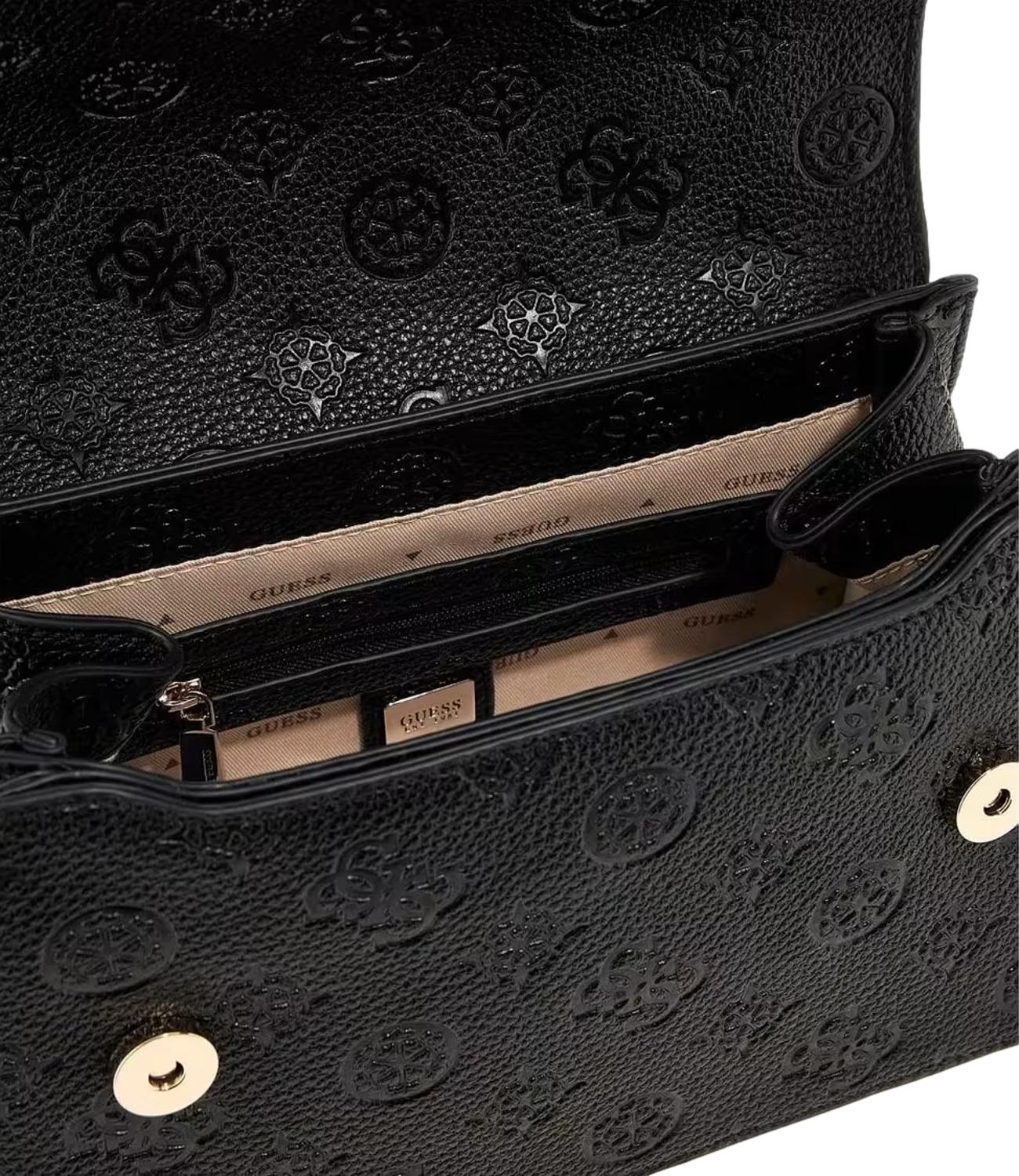 Guess Borsa Tracolla Cresidia Black Logo Donna