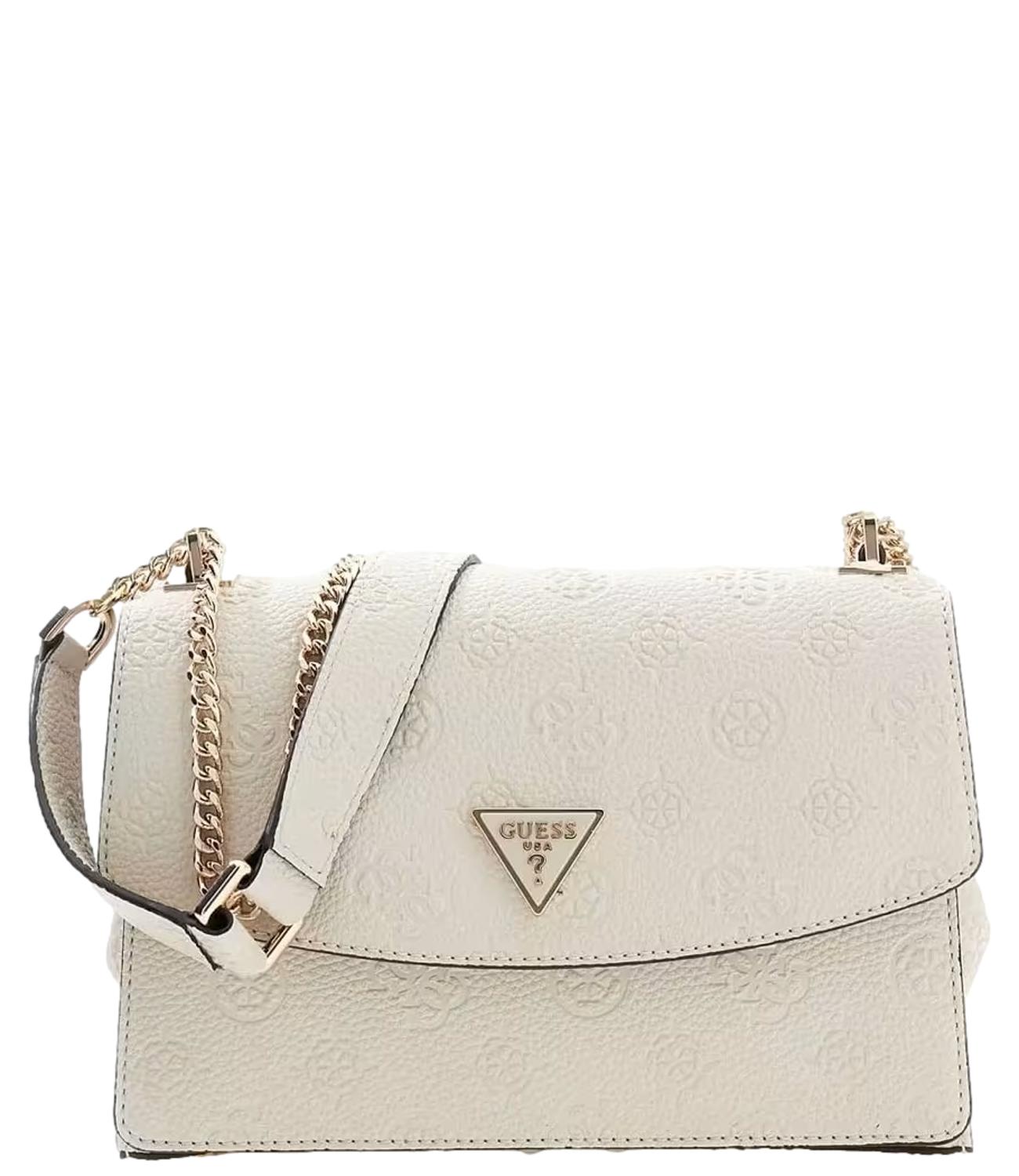 Guess Borsa Tracolla Cresidia Off White Logo Donna