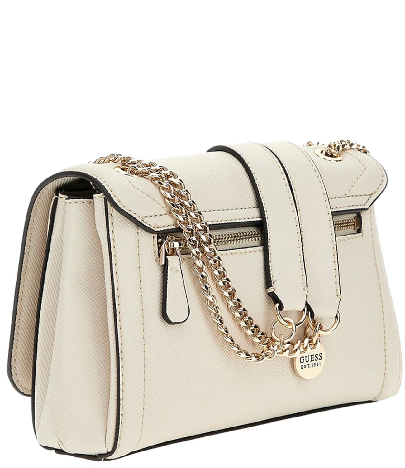 Guess Borsa Mini Tracolla Noelle Bianco Donna