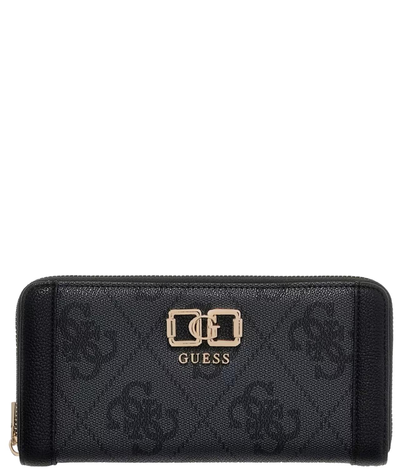Guess Portafoglio Maxi Nero Logo Donna