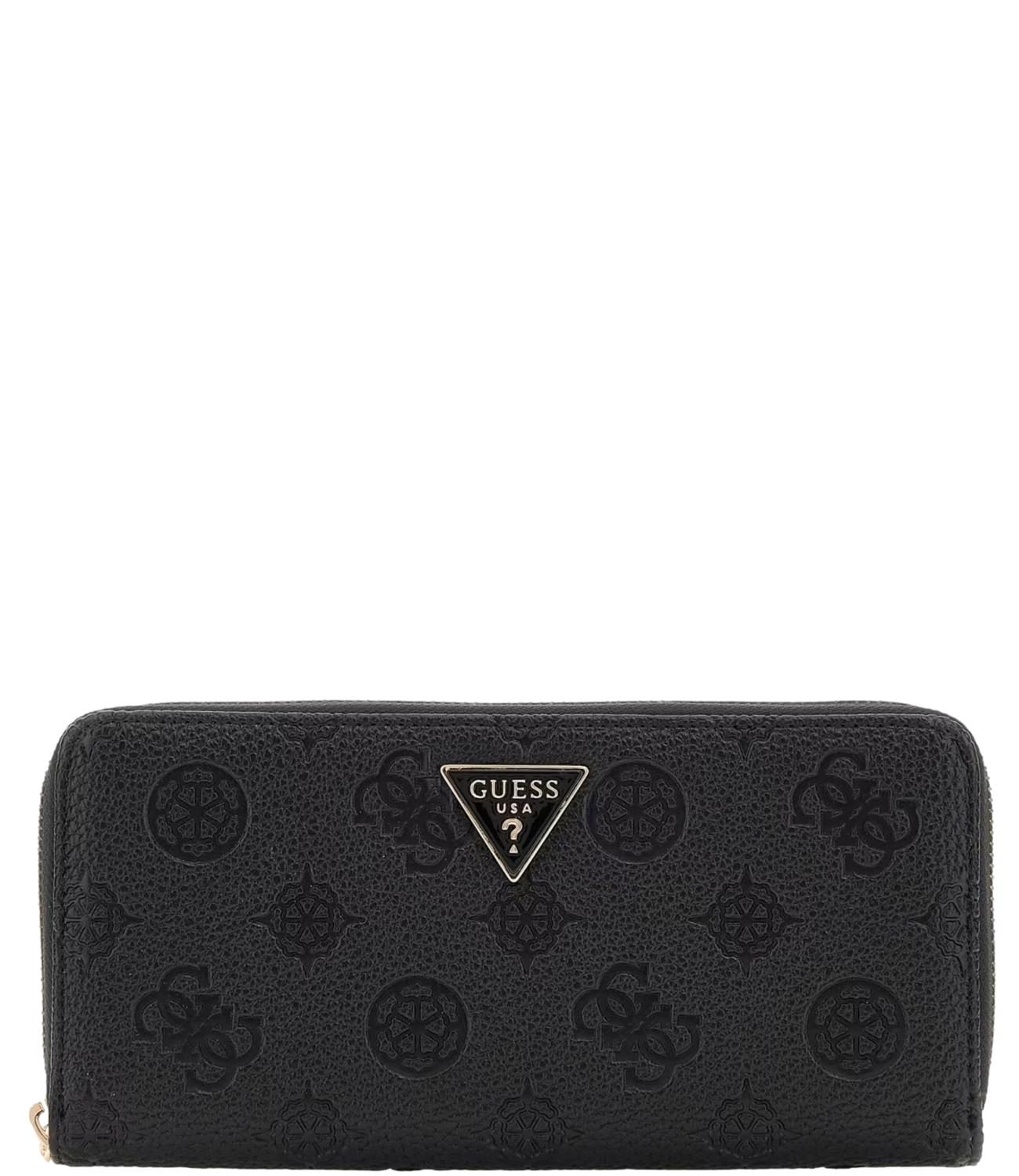 Guess Portafoglio Maxi Cresidia Black Logo Donna