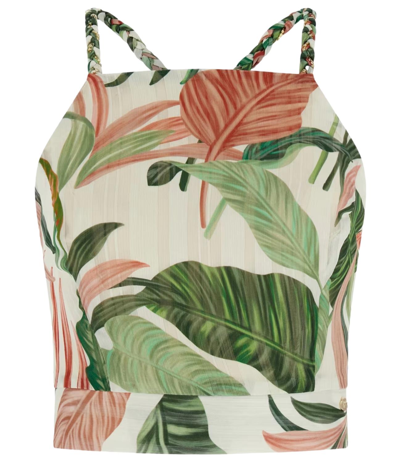 Guess Canotta Choco Jungle Print Donna