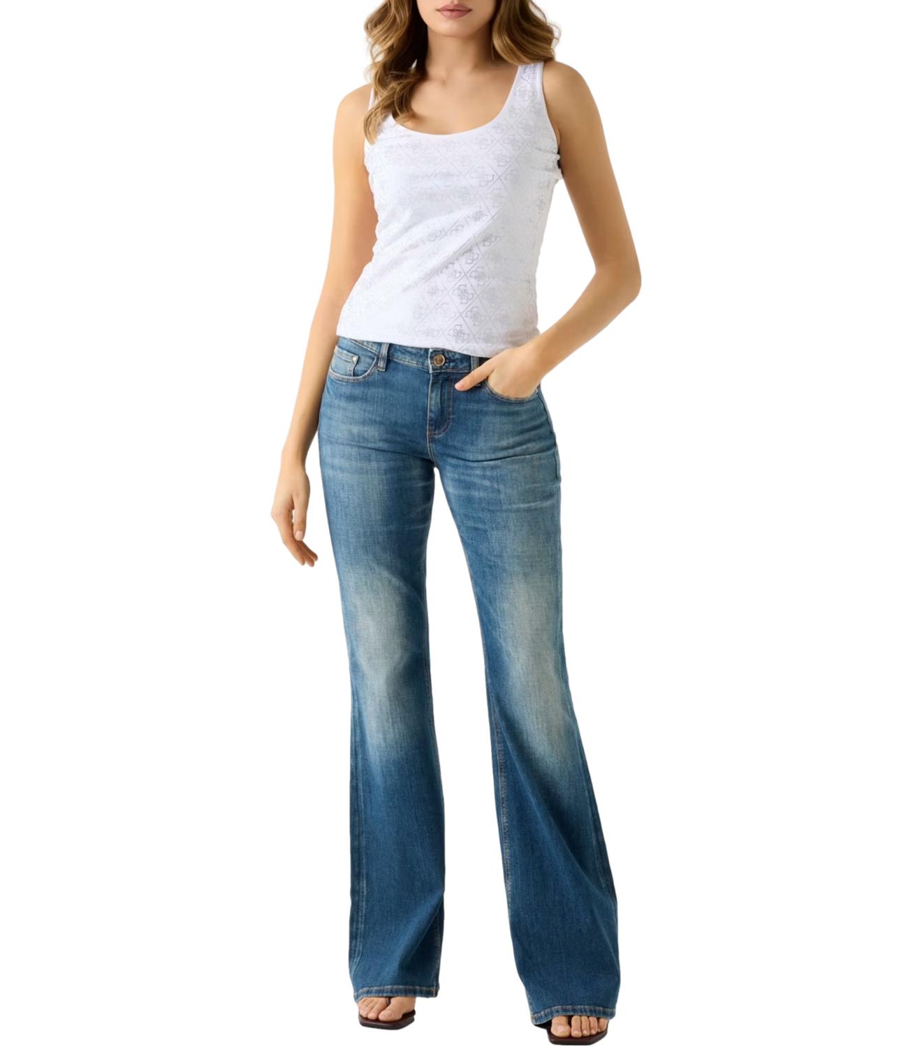 Guess Canotta Bianco Donna