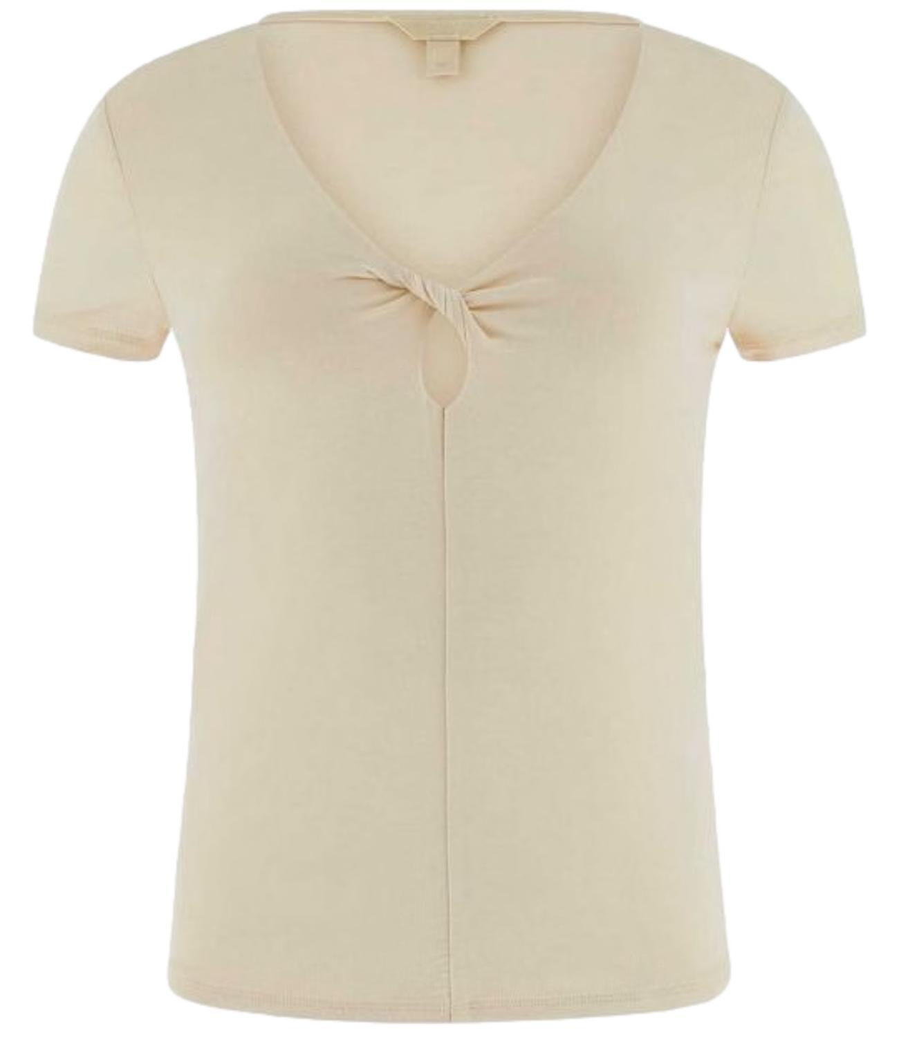Guess Maglia Ss Emmie Top Pearl Oyster Donna