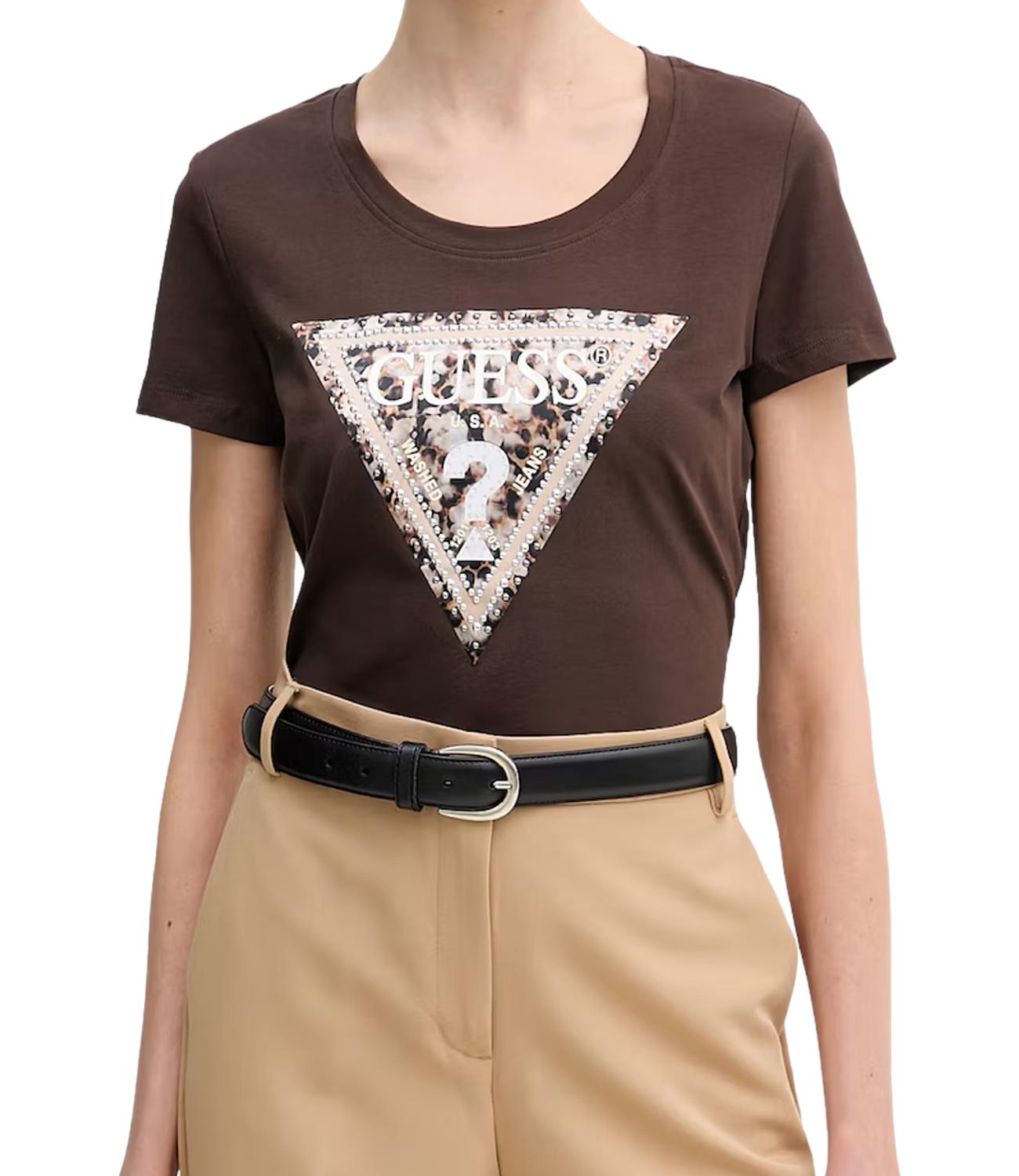 Guess T-shirt Dark Coffee Donna