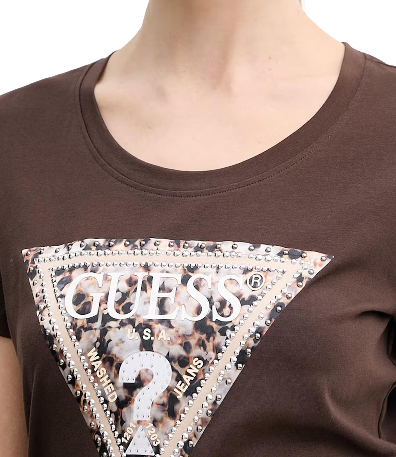 Guess T-shirt Dark Coffee Donna