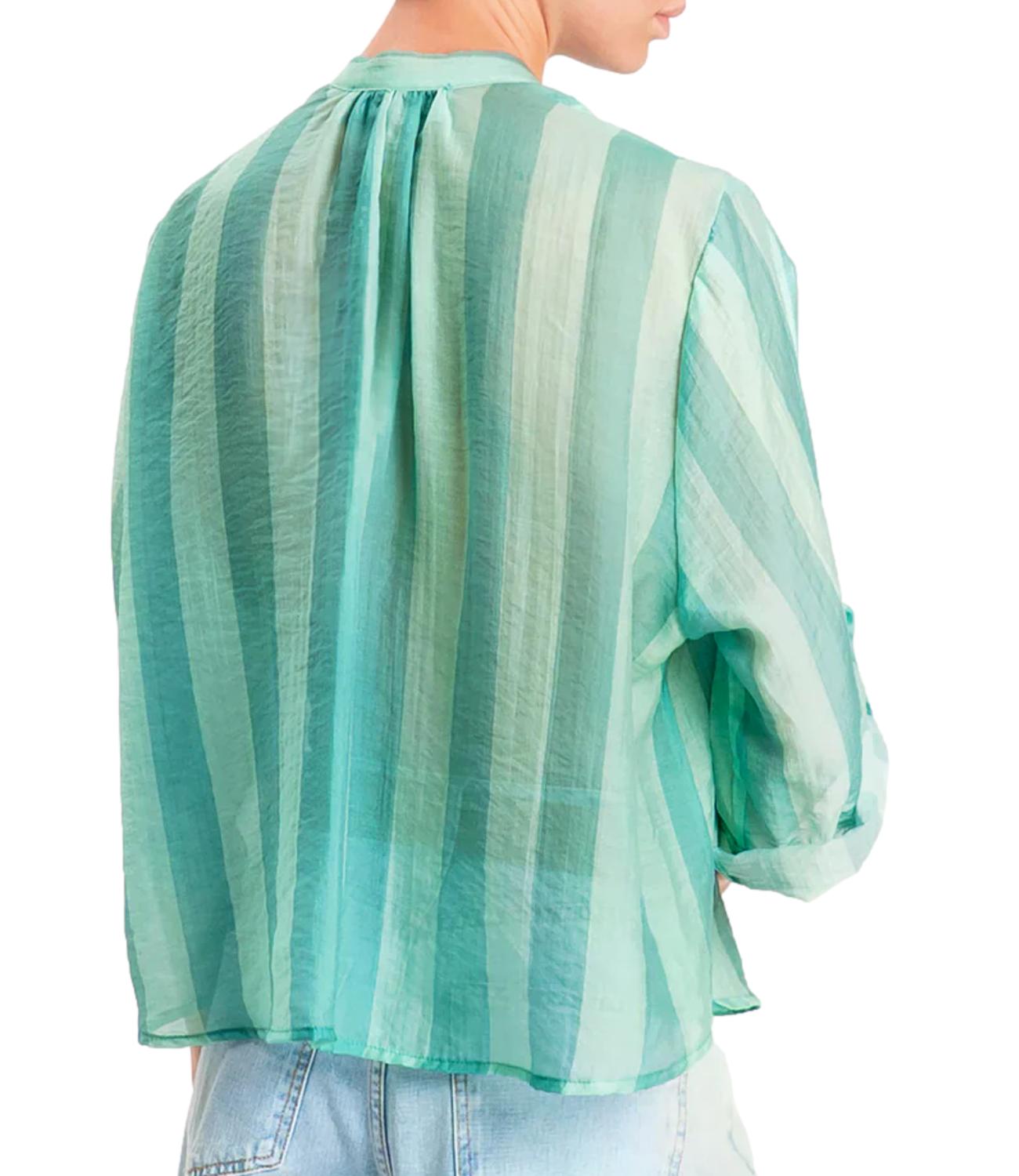 Have One Camicia Riga Turchese da Donna