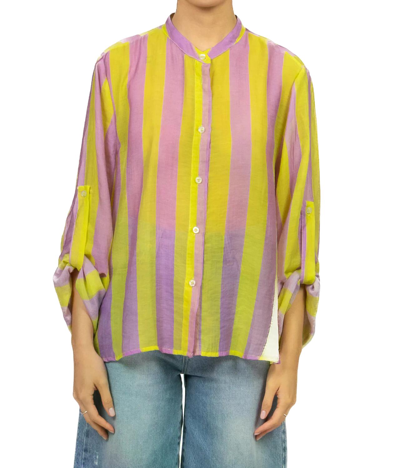 Have One Camicia Riga Lime da Donna