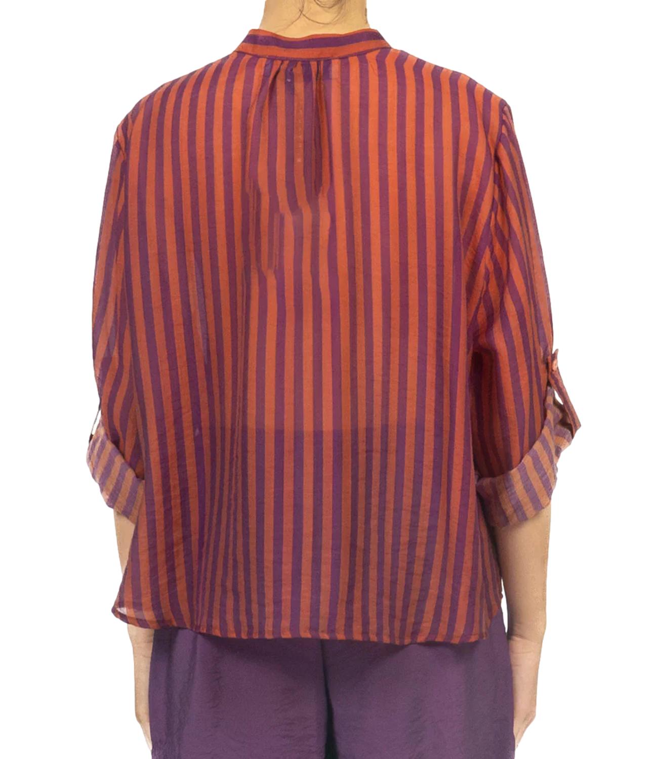 Have One Camicia Riga Arancio/viola da Donna