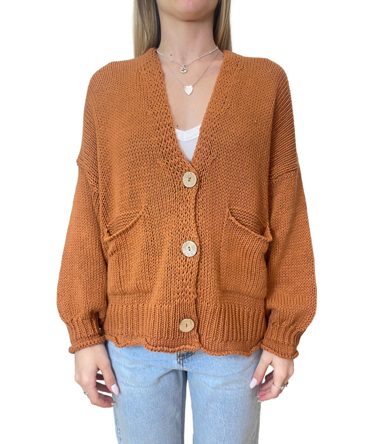Have One Cardigan Over Tabacco Donna
