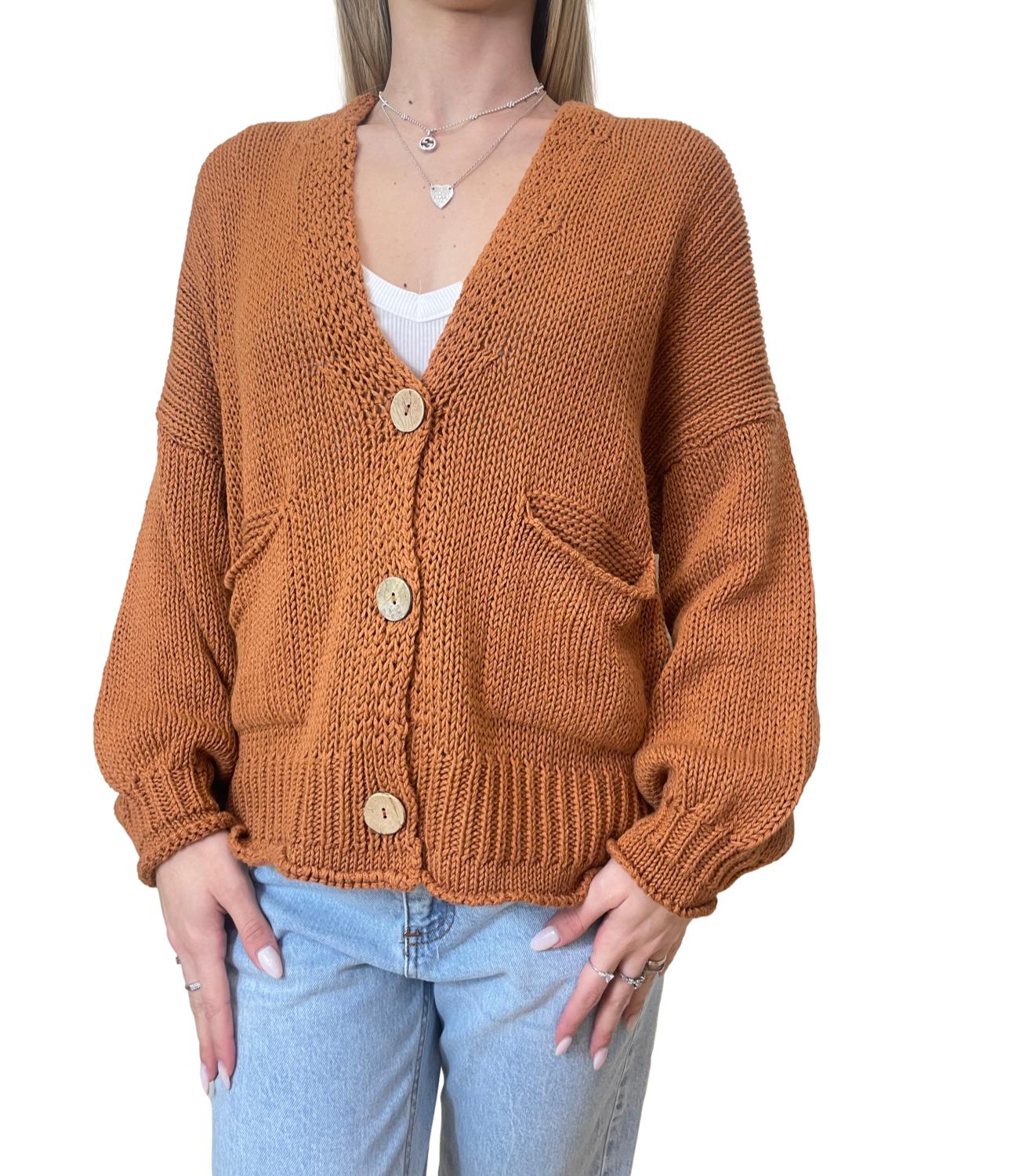 Have One Cardigan Over Tabacco Donna