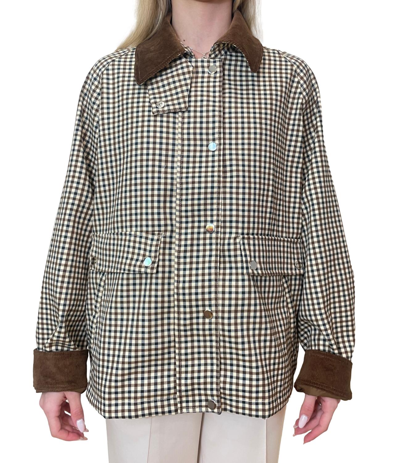 Have One Giacca Quadro Moro Donna