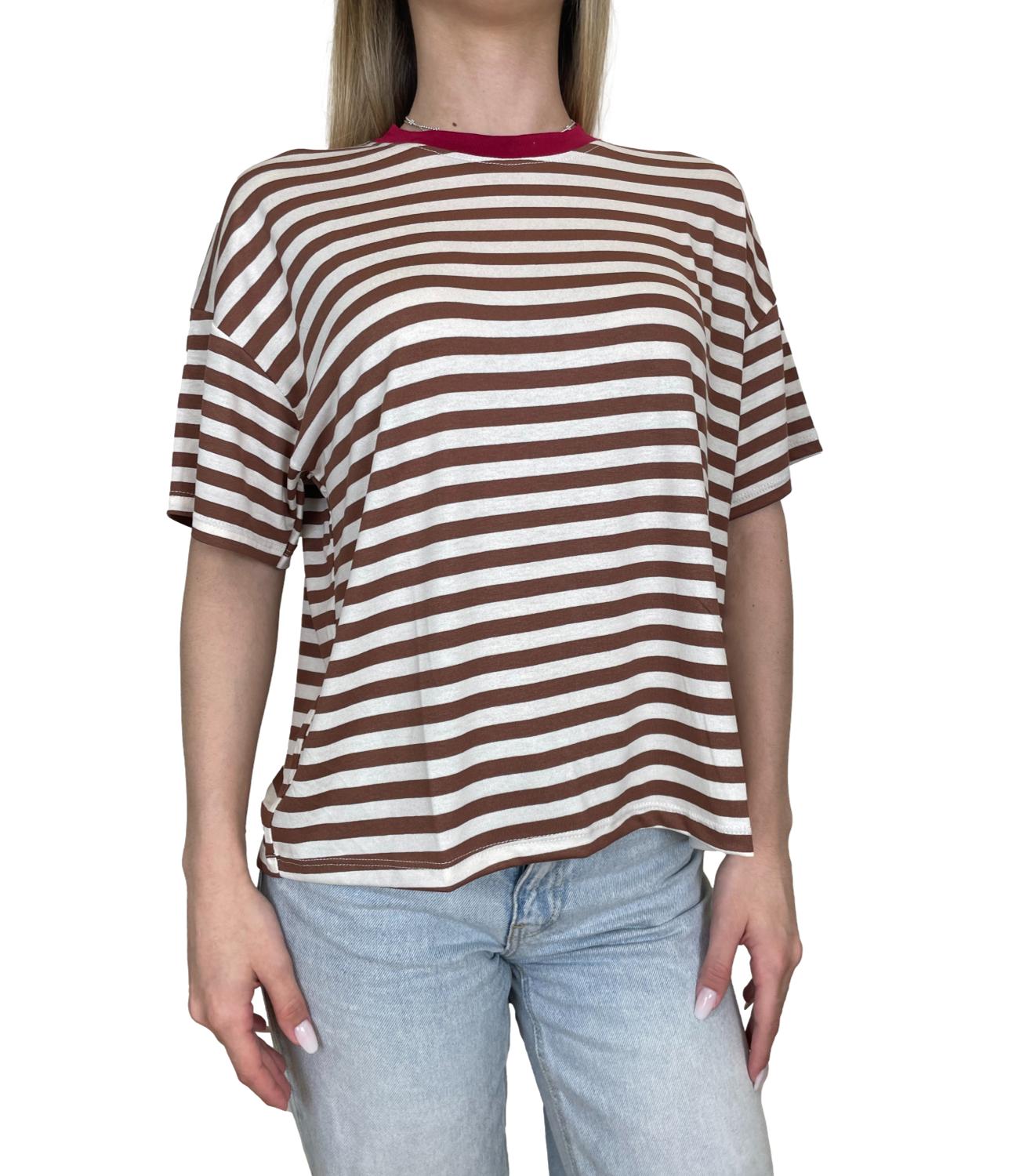 Have One Maglia Tabacco/panna/india da Donna