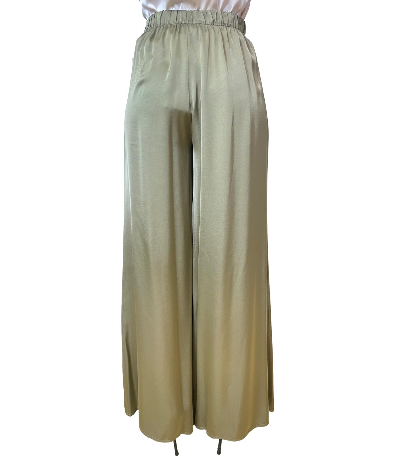 Have One Pantalone Palazzo Verde Muschio Donna